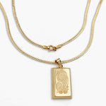 Load image into Gallery viewer, 18K Real Gold Bar Necklace