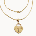 Load image into Gallery viewer, 18K Real Gold Heart Lock Necklace
