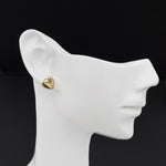 Load image into Gallery viewer, 18K Real Gold Heart Earrings