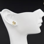 Load image into Gallery viewer, 18K Real Gold Heart Flower Earrings
