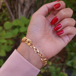 Load image into Gallery viewer, 18K Real Gold Elegant Twisted Linked Bracelet
