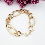 Load image into Gallery viewer, 18K Real Gold Elegant Oval Twisted Linked Bracelet