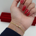 Load image into Gallery viewer, 18K Real Gold Thin Bracelet
