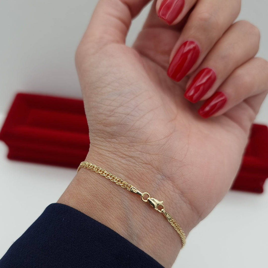 18K Real Gold Thin Bracelet