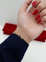 Load image into Gallery viewer, 18K Real Gold Simple Linked Bracelet