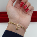 Load image into Gallery viewer, 18K Real Gold Hanging Star Bracelet