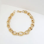 Load image into Gallery viewer, 18K Real Gold Elegant Twisted Linked Bracelet