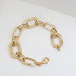 Load image into Gallery viewer, 18K Real Gold Elegant Square Linked Bracelet