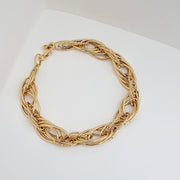 18K Real Gold Elegant Multi Linked Bracelet