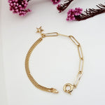 Load image into Gallery viewer, 18K Real Gold Hanging Star Bracelet