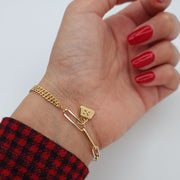 18K Real Gold Hanging Bag Bracelet