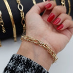 Load image into Gallery viewer, 18K Real Gold Elegant Multi Linked Bracelet
