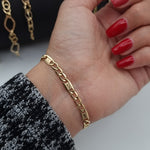 Load image into Gallery viewer, 18K Real Gold Elegant Flat Link Bracelet
