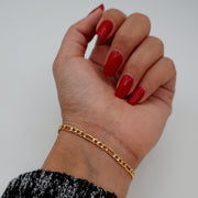 18K Real Gold Linked Bracelet