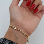 Load image into Gallery viewer, 18K Real Gold Elegant Flat Link Bracelet
