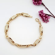 18K Real Gold Elegant Linked Bracelet