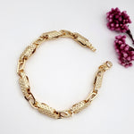 Load image into Gallery viewer, 18K Real Gold Elegant Linked Bracelet
