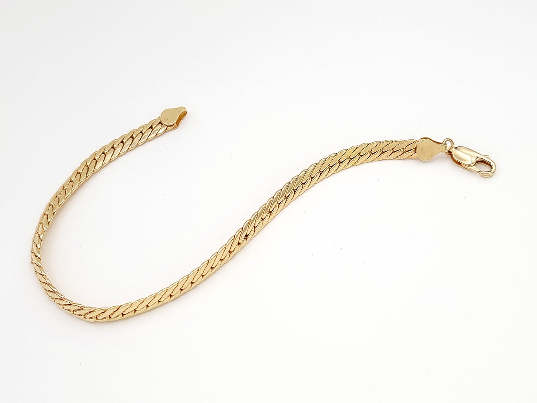 18K Real Gold Elegant Thick Bracelet