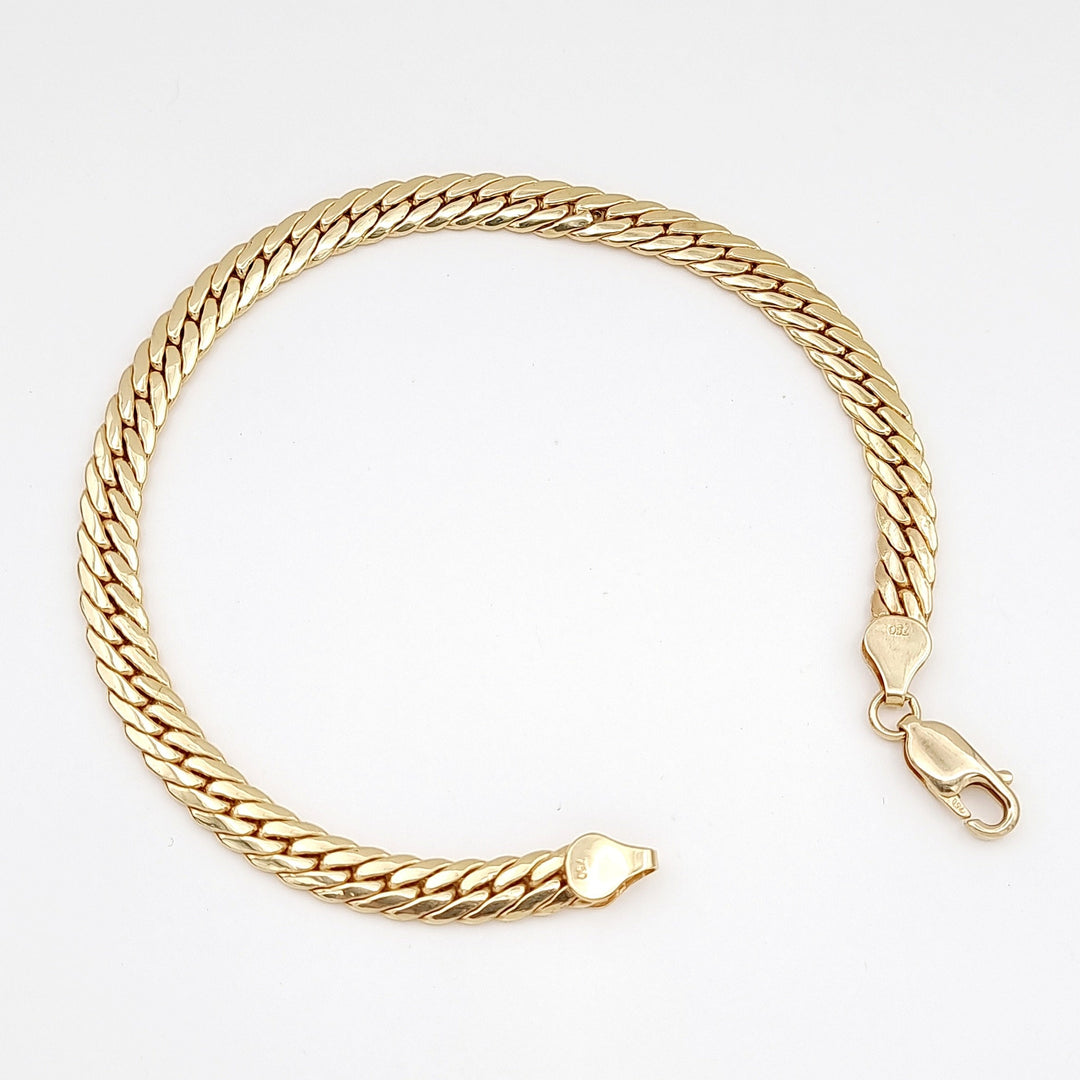 18K Real Gold Elegant Thick Bracelet