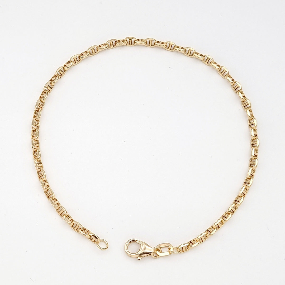 18K Real Gold Linked Thin Bracelet