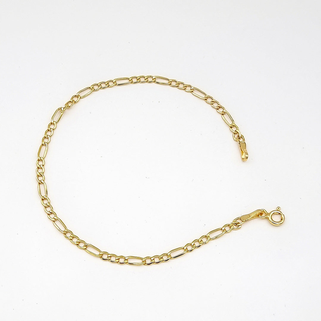 18K Real Gold Thin Linked Bracelet