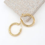 Load image into Gallery viewer, 18K Real Gold Round Earrings