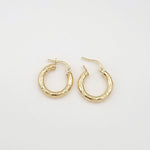 Load image into Gallery viewer, 18K Real Gold Round Earrings
