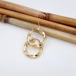 Load image into Gallery viewer, 18K Real Gold Round Twisted Earrings
