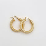 Load image into Gallery viewer, 18K Real Gold Thick Round Earrings