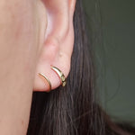 Load image into Gallery viewer, 18K Real Gold Simple Twisted Earrings
