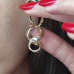 Load image into Gallery viewer, 18K Real Gold 2 Color Infinity Earrings