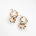 Load image into Gallery viewer, 18K Real Gold 2 Color Infinity Earrings