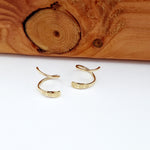 Load image into Gallery viewer, 18K Real Gold Simple Twisted Earrings