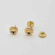 18K Real Gold Flower Earrings