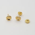 Load image into Gallery viewer, 18K Real Gold Flower Earrings