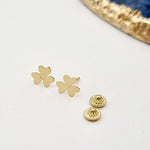 Load image into Gallery viewer, 18K Real Gold Heart Flower Earrings
