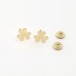 Load image into Gallery viewer, 18K Real Gold Heart Flower Earrings