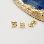 Load image into Gallery viewer, 18K Real Gold Flower Earrings
