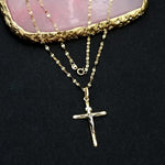 Load image into Gallery viewer, 18K Real Gold Jesus Cross Necklace
