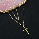 Load image into Gallery viewer, 18K Real Gold Jesus Cross Necklace
