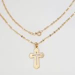 Load image into Gallery viewer, 18K Real Gold Cross Necklace