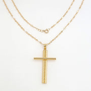 18K Real Gold Cross Necklace
