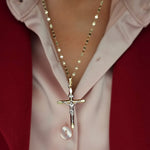 Load image into Gallery viewer, 18K Real Gold Jesus Cross Necklace
