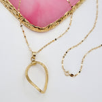 Load image into Gallery viewer, 18K Real Gold Twisted Oval Necklace