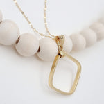 Load image into Gallery viewer, 18K Real Gold Square Necklace
