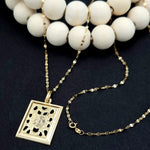 Load image into Gallery viewer, 18K Real Gold Square Frame Necklace