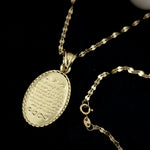 Load image into Gallery viewer, 18K Real Gold Oval Frame Necklace
