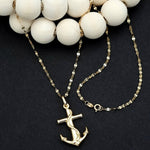 Load image into Gallery viewer, 18K Real Gold Anchor Necklace
