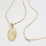 Load image into Gallery viewer, 18K Real Gold Oval Frame Necklace