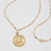 18K Real Gold Elegant Round Necklace